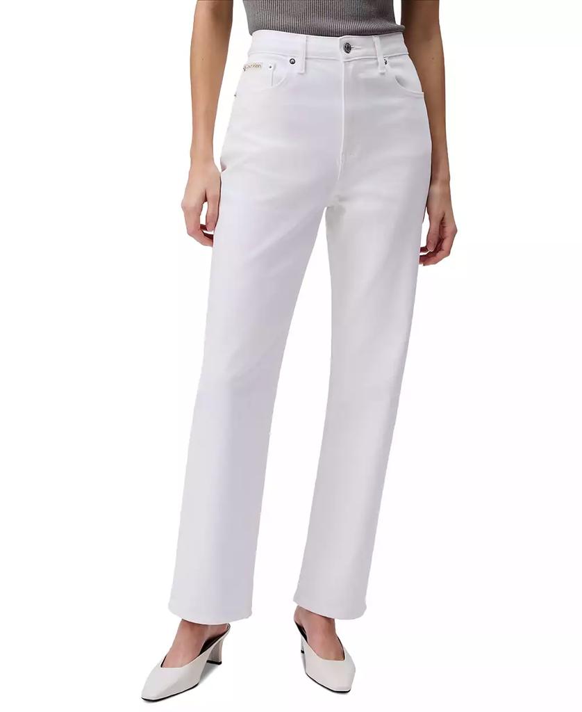Calvin Klein Women's High-Rise Straight-Leg Stretch Denim Jeans