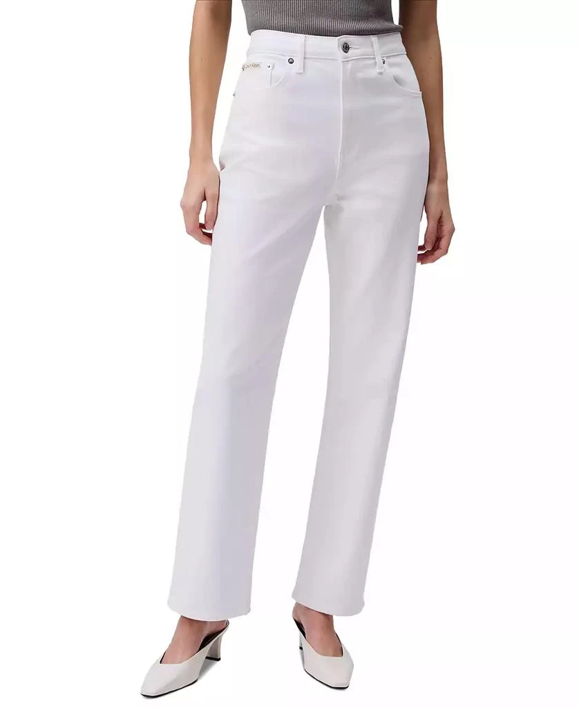 Calvin Klein Women's High-Rise Straight-Leg Stretch Denim Jeans 2