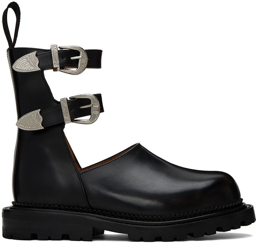 Toga Pulla Black Buckle Ankle Boots 1