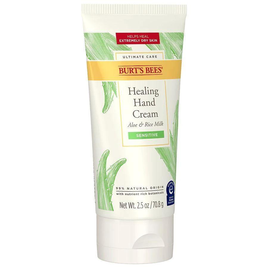 Burt's Bees Ultimate Care Healing Hand Cream with Aloe and Rice Milk for Sensitive Skin 5