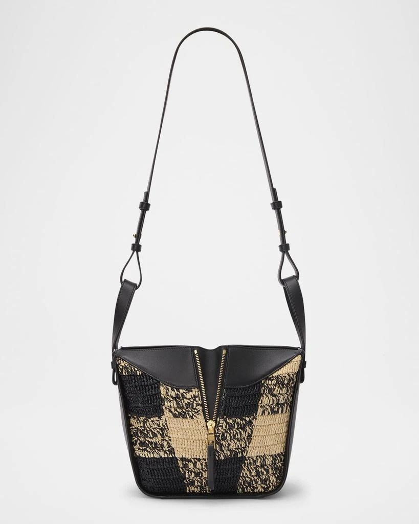 Loewe x Paula�’s Ibiza Hammock Top-Handle Bag in Gingham Raffia 1