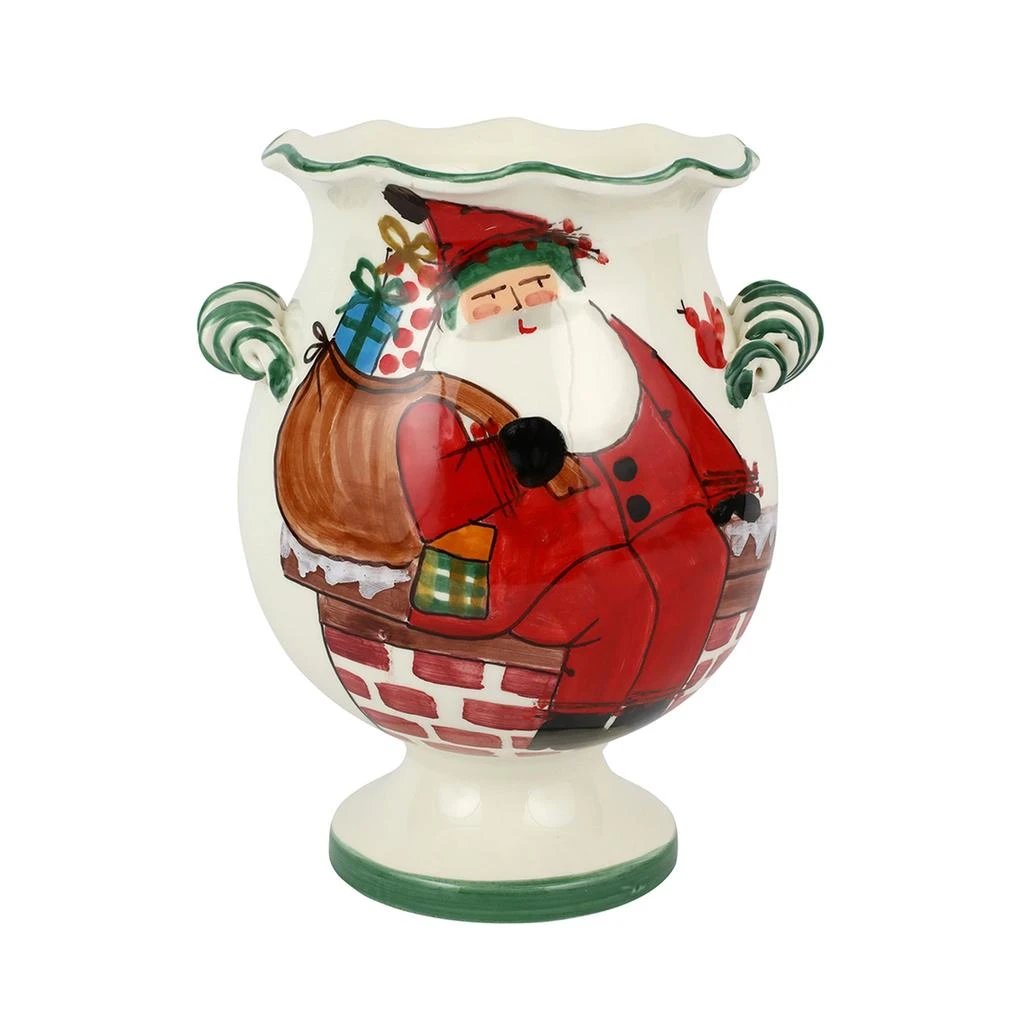 VIETRI Old St. Nick Handled Cachepot with Gifts 1