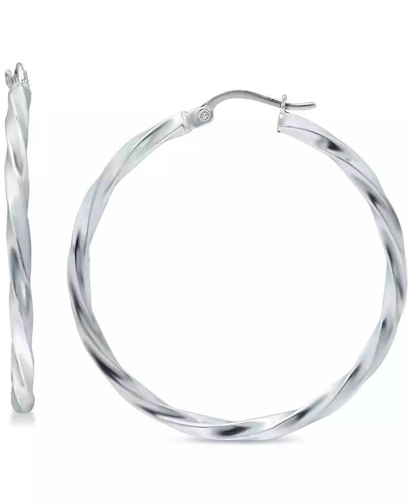 Giani Bernini Twist Hoop Earrings in Sterling Silver, Created for Macy's 1