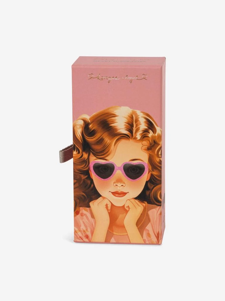 Konges Slojd Girls Glitter Heart Sunglasses in Pink 4