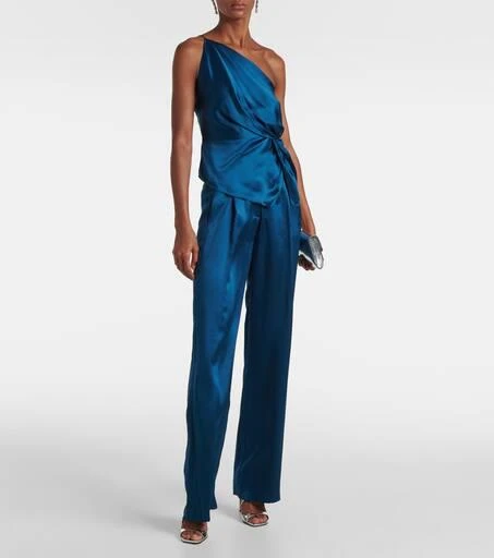 The Sei Gathered silk satin top 2