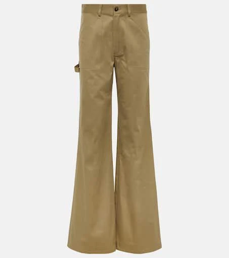 Nili Lotan Quentin high-rise cotton flared pants 1