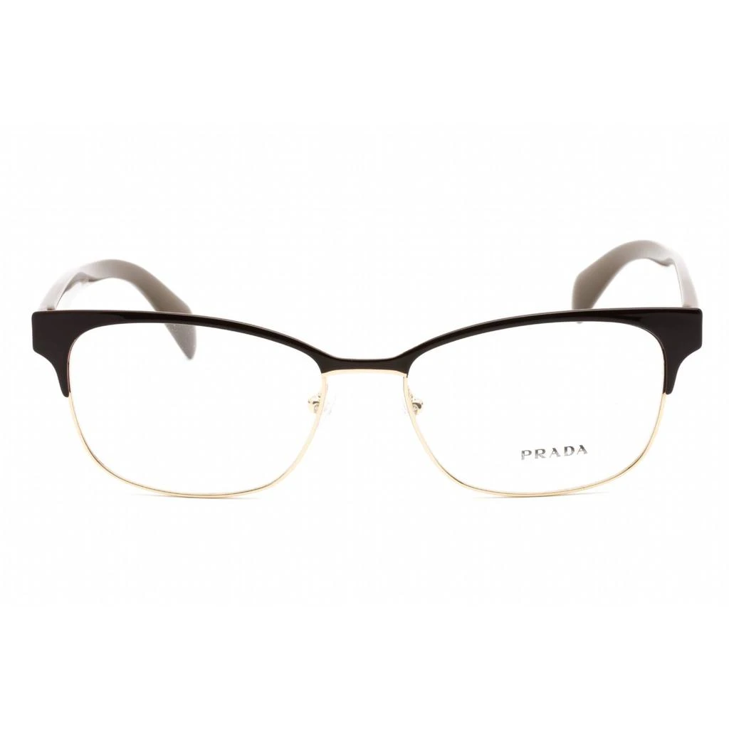 Prada Prada Women's Eyeglasses - Full Rim Rectangular Dark Brown Metal Frame | PR65RV DHO1O1 2