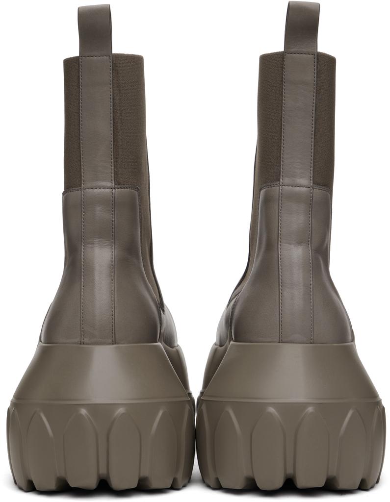 Rick Owens Gray Hollywood Beatle Mega Tractor Boots - Free Rick Owens Gray Hollywood Beatle Mega Tractor Boots - Free