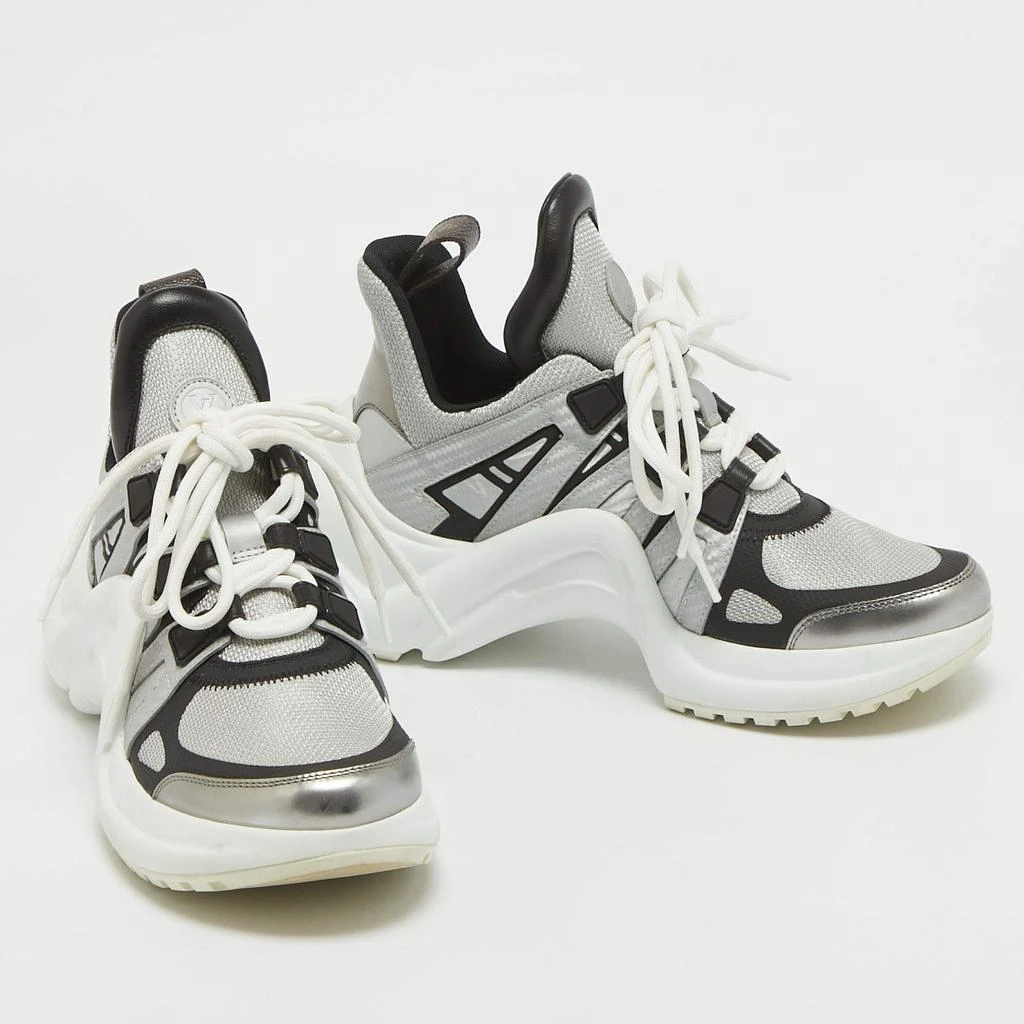 Louis Vuitton Louis Vuitton Grey/Black Canvas and Leather Archlight Low Top Sneakers Size 36 4