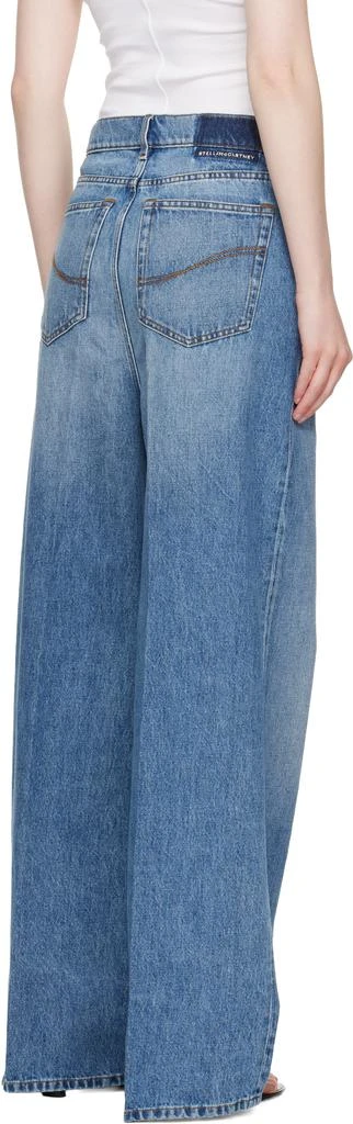 Stella McCartney Blue Faded Wide-Leg High-Rise Jeans 3