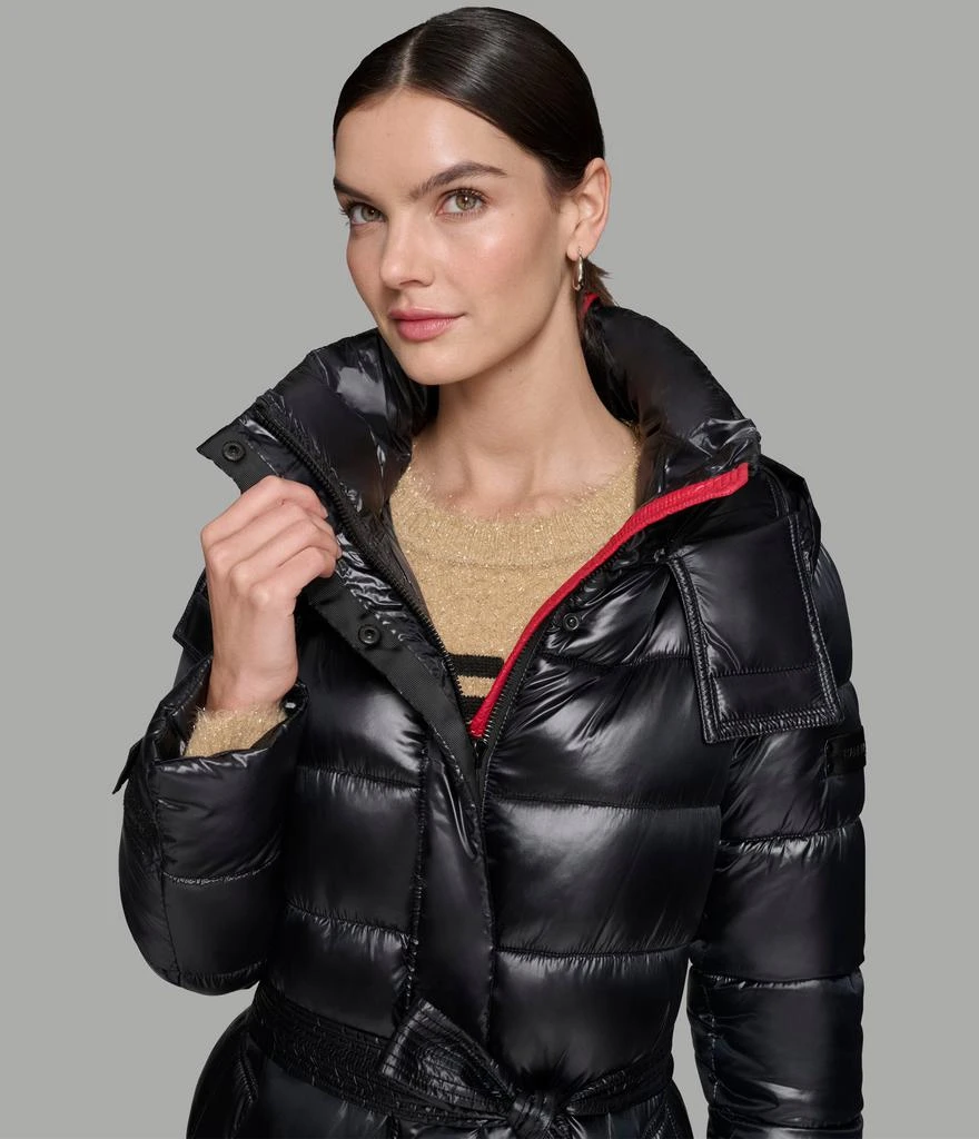 Karl Lagerfeld Paris CONTRAST MAXI BELTED LONG PUFFER 5