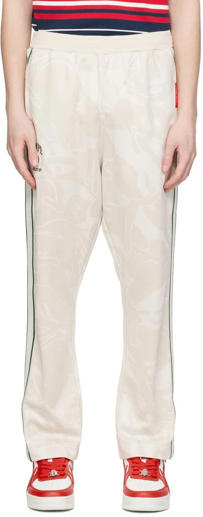 AAPE by A Bathing Ape Beige Jacquard Sweatpants 1