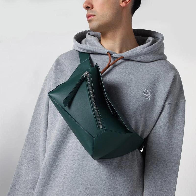 Loewe Puzzle small green waist bag 2
