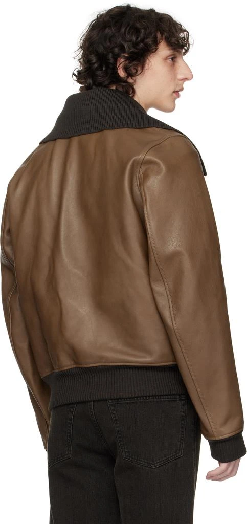 Our Legacy Brown Pharos Leather Bomber Jacket 3