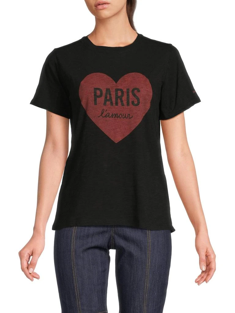 Cinq à Sept Paris Lamour Heart Graphic T-Shirt