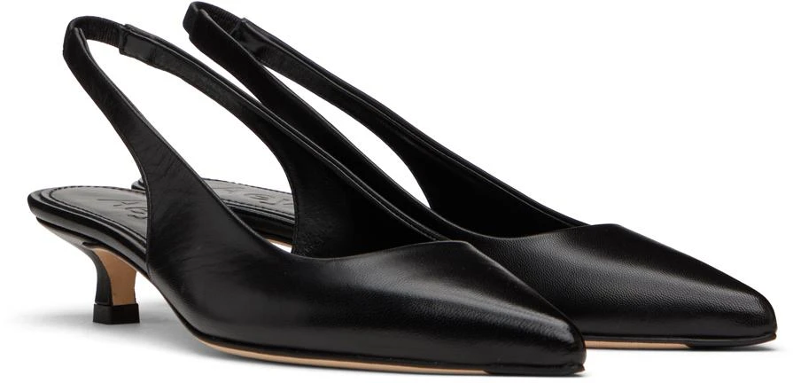 AEYDE Black Valerie Slingback Heels 4