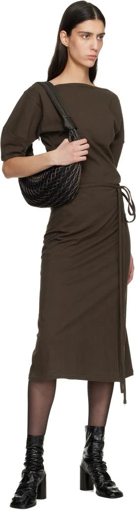 Lemaire Brown Fortune Croissant Filt Bag 4