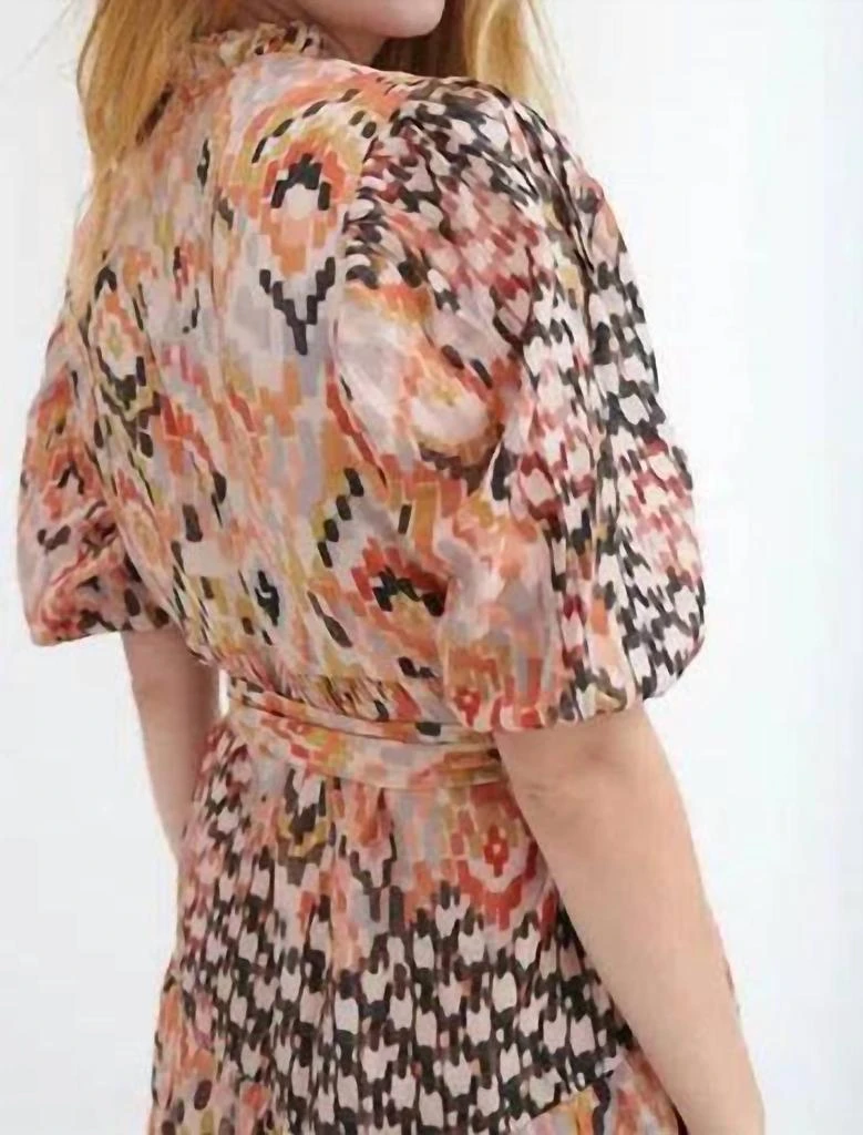 CHUFY Yindy Silk Mini Dress In Haral Brown 3