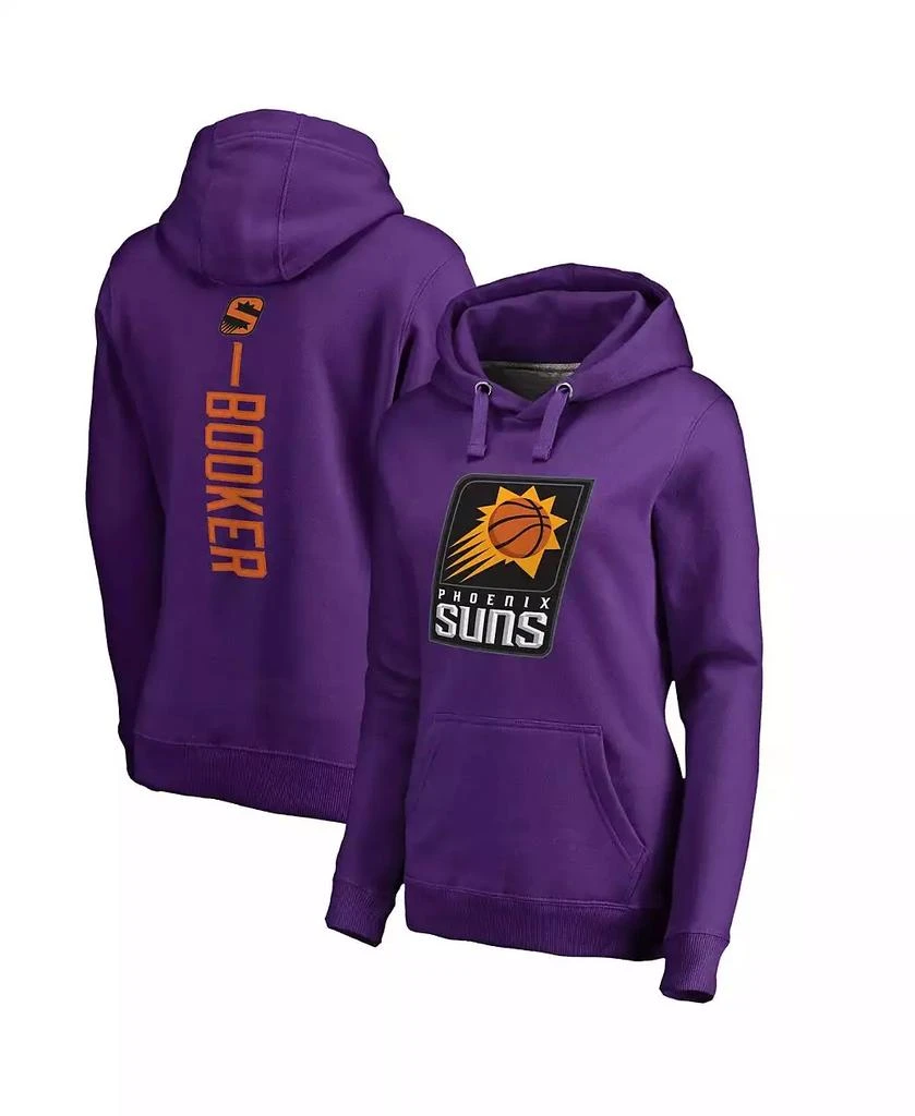 Fanatics Women's Devin Booker Purple Phoenix Suns Backer Name and Number Pullover Hoodie 1