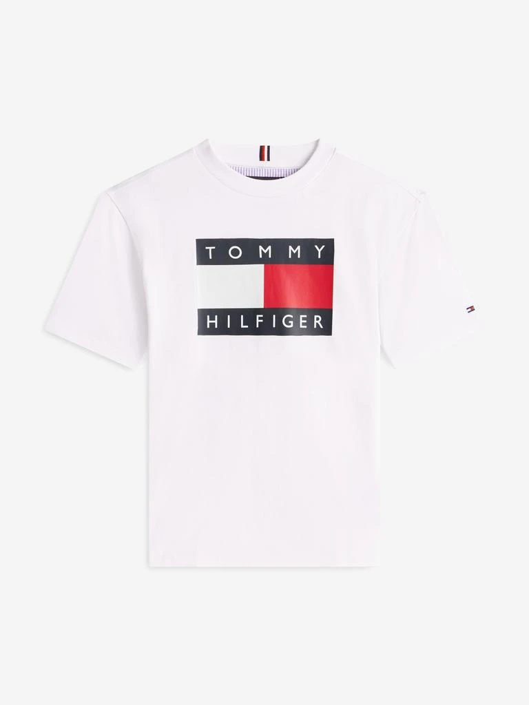 Tommy Hilfiger Tommy Hilfiger Boys Heritage Printed Flag T-Shirt in White