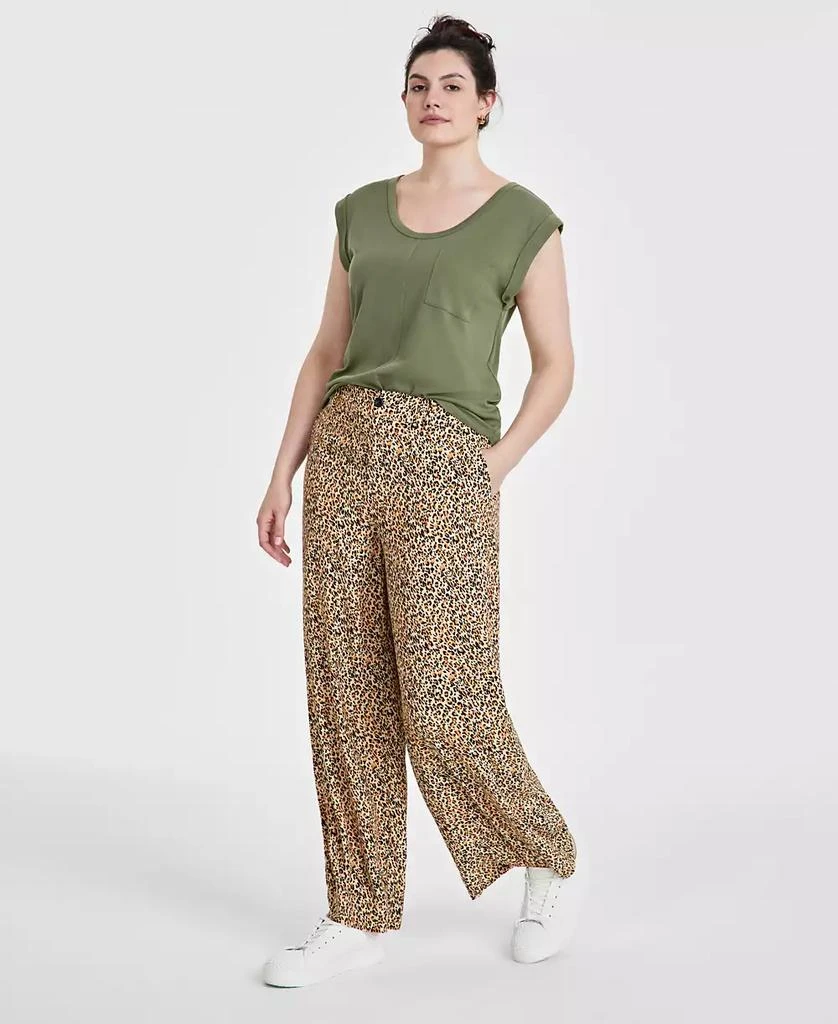 On 34th Women's Printed Wide-Leg Pants, Created for Macy's 1