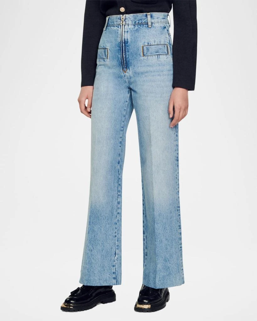 Sandro Oslo Wide Leg Jeans 3