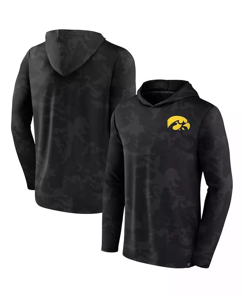 Fanatics Men
s Black Iowa Hawkeyes Camo Hoodie Long Sleeve T-shirt