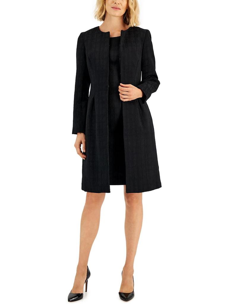 Le Suit Womens Textured Polyester Four-Button Suit