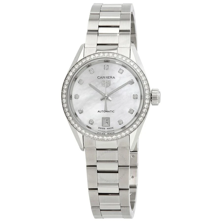 Tag Heuer Carrera Automatic Diamond White Mother of Pearl Dial Ladies Watch WBN2414.BA0621 1