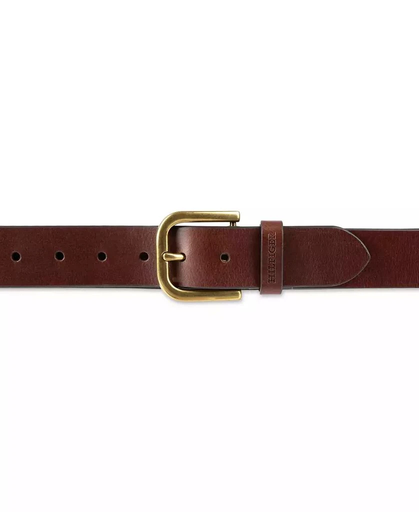 Tommy Hilfiger Men's Genuine Leather Raw Edge Casual Jean Belt 8