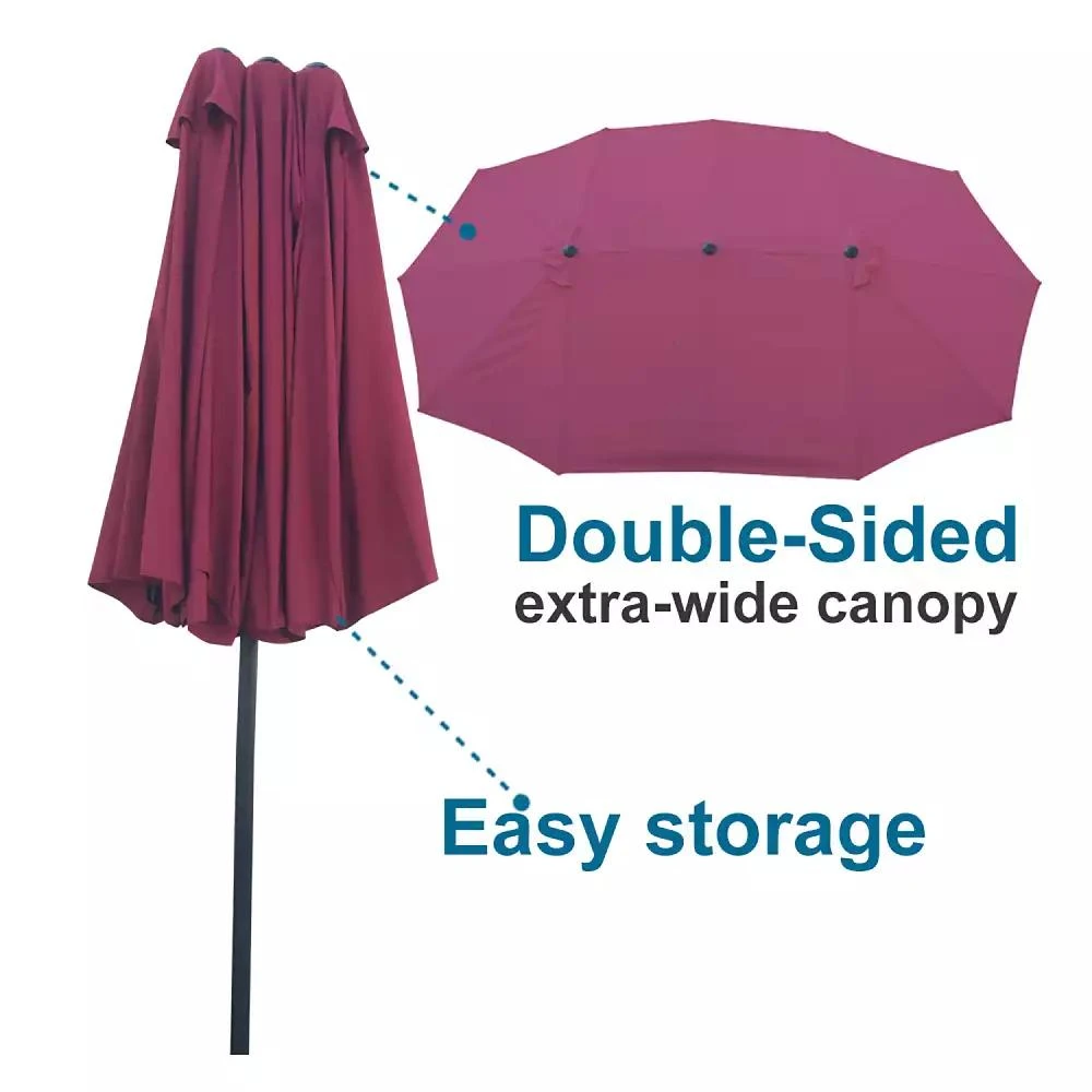 Streamdale Furniture Streamdale 15
 X 9
 Double-Sided Patio Umbrella Outdoor 2