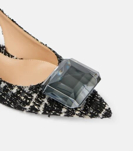 Gianvito Rossi Jaipur 55 bouclé slingback pumps 6
