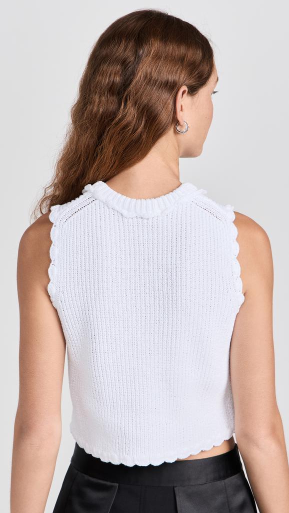 Cecilie Bahnsen Vimona Vest Faustine Crochet White