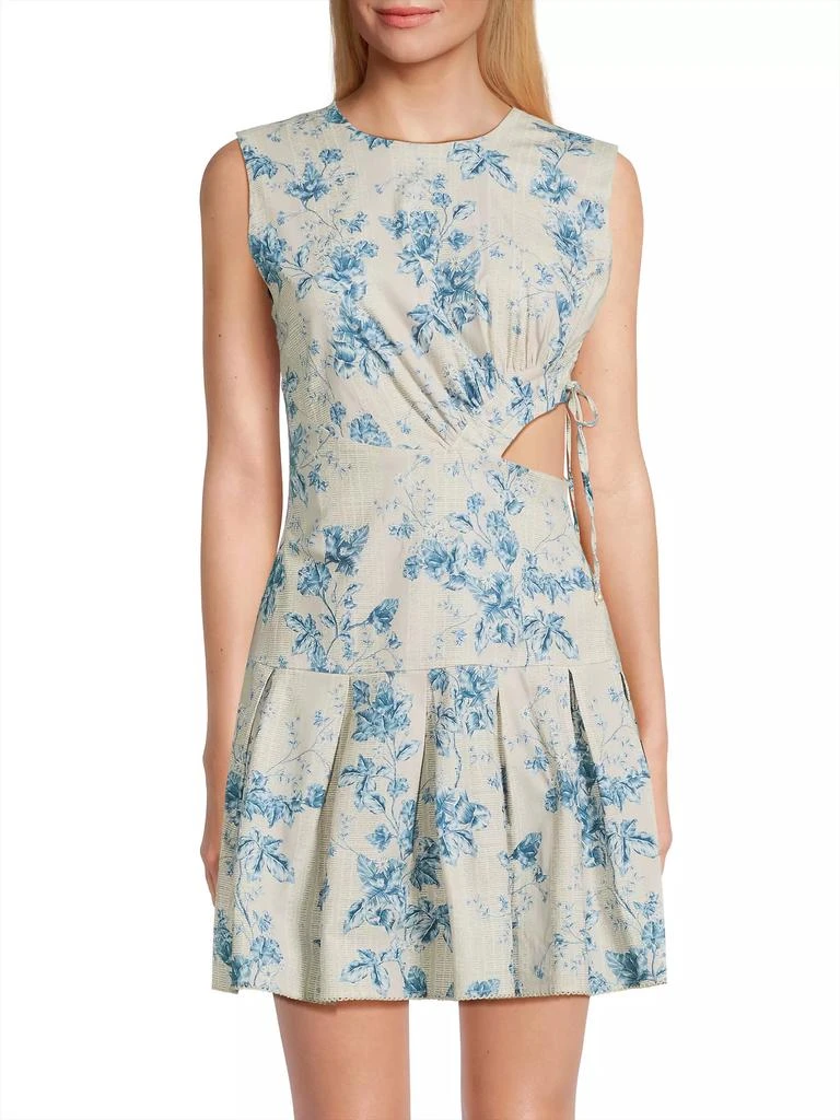 Agua by Agua Bendita Otoño Cut-Out Pleated Minidress 3