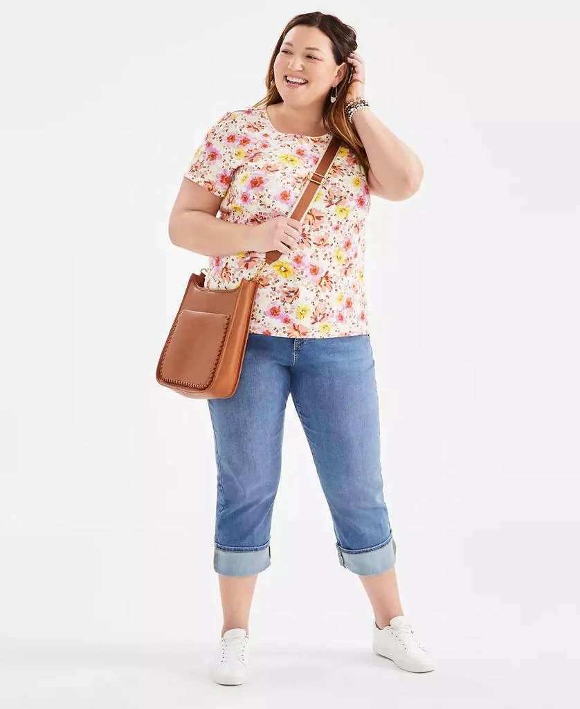 Style & Co Plus Size Printed Scoop-Neck Top, Created for Macy's 2
