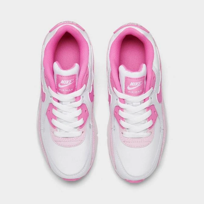 NIKE Girls' Little Kids' Nike Air Max 90 Leather Casual Shoes 5