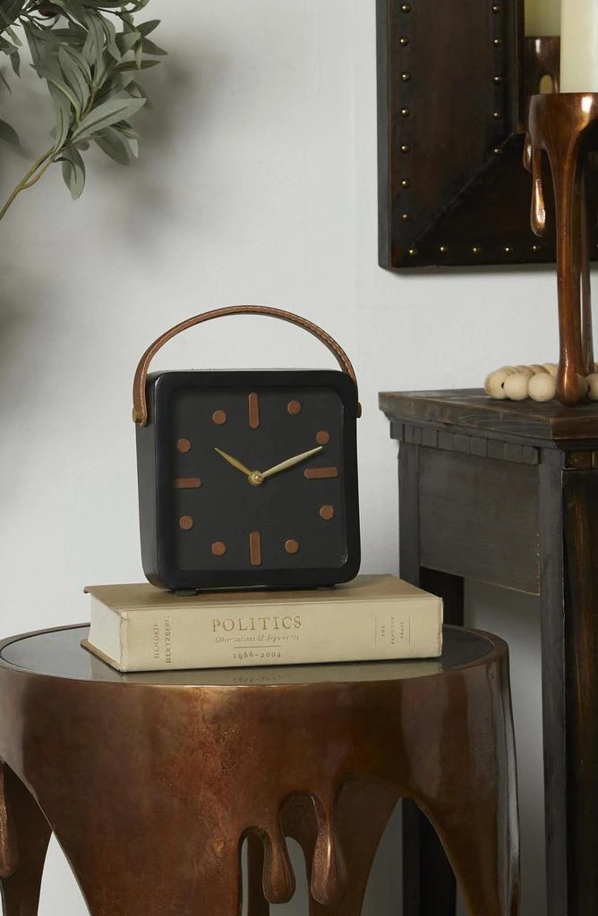 VIVIAN LUNE HOME Modern Black Metal Clock 7