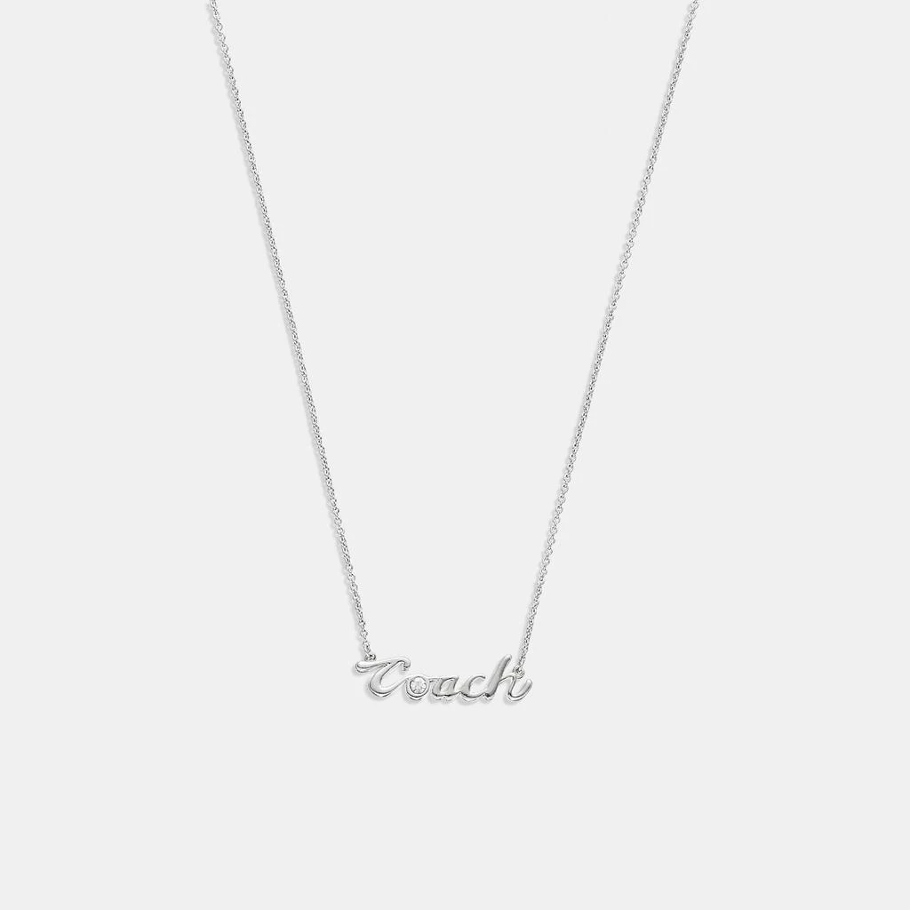 Coach Outlet Logo Script Necklace 1