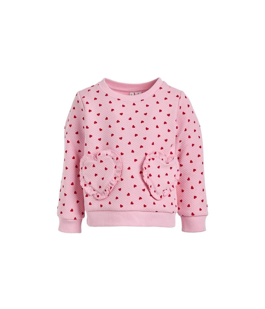 Janie and Jack Hearts Mattelasse Sweatshirt (Toddler/Little Kid/Big Kid)