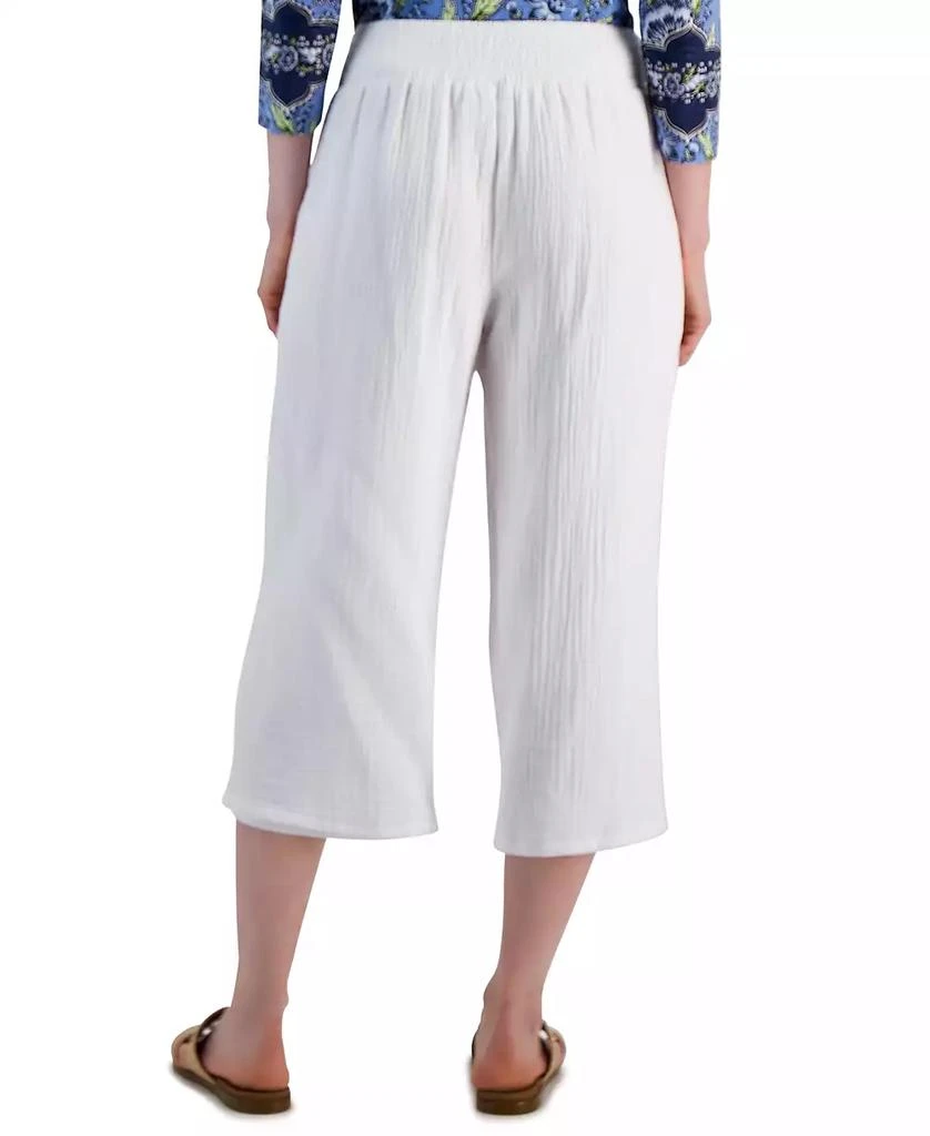 JM Collection Women's Gauze Cropped Pull-On Pants, Created for Macy's 2