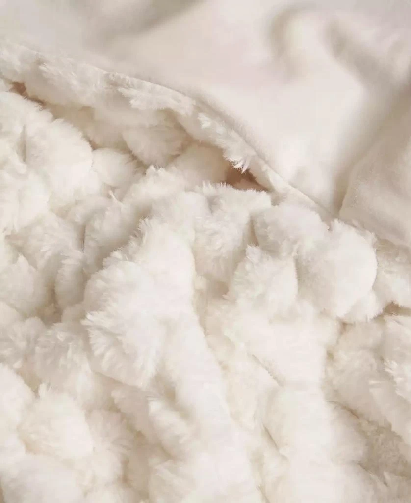 Lucky Brand Pineapple Faux Fur Throw, 50" x 70" 2