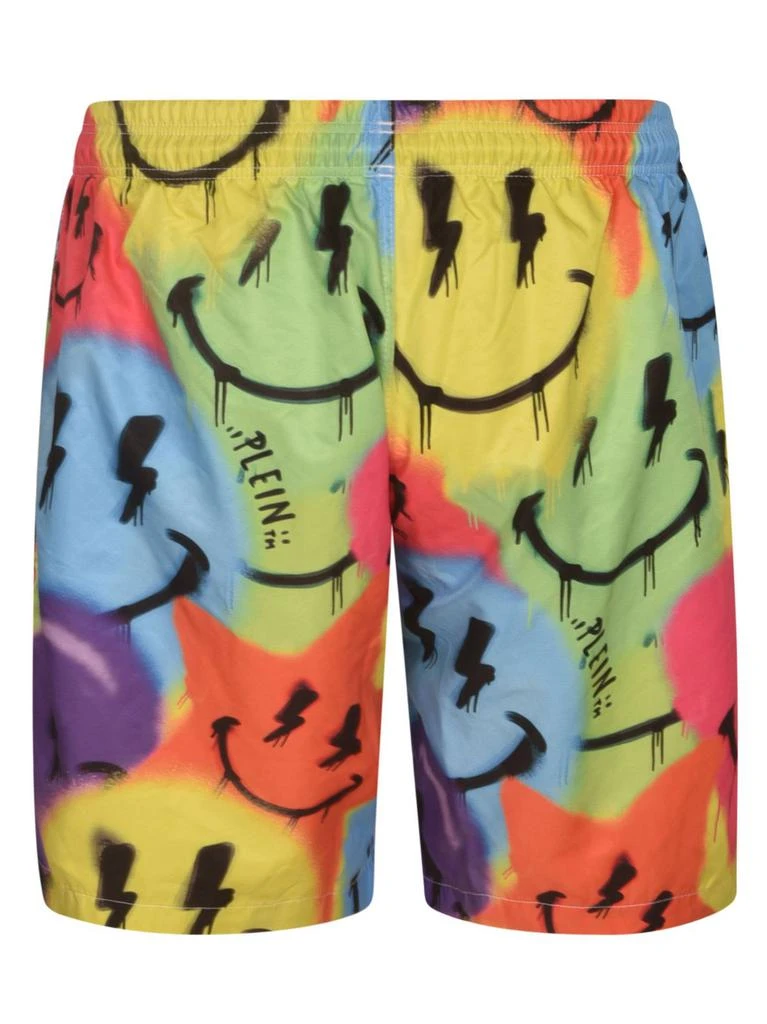 Philipp Plein Philipp Plein Smiley Face-Printed Drawstring Swim Trunks 2