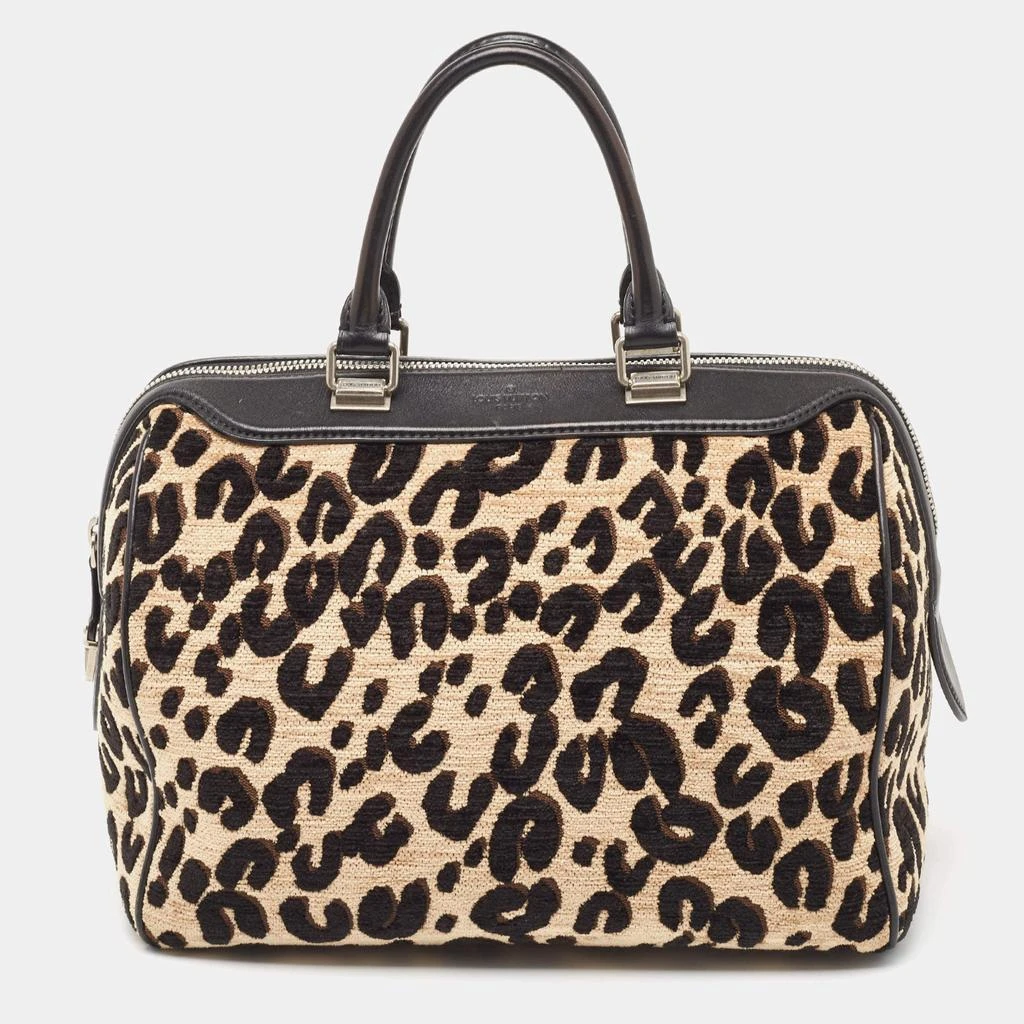 Louis Vuitton Louis Vuitton Beige/Black Leopard Print Jacquard Velvet Stephen Sprouse Speedy Bag 1