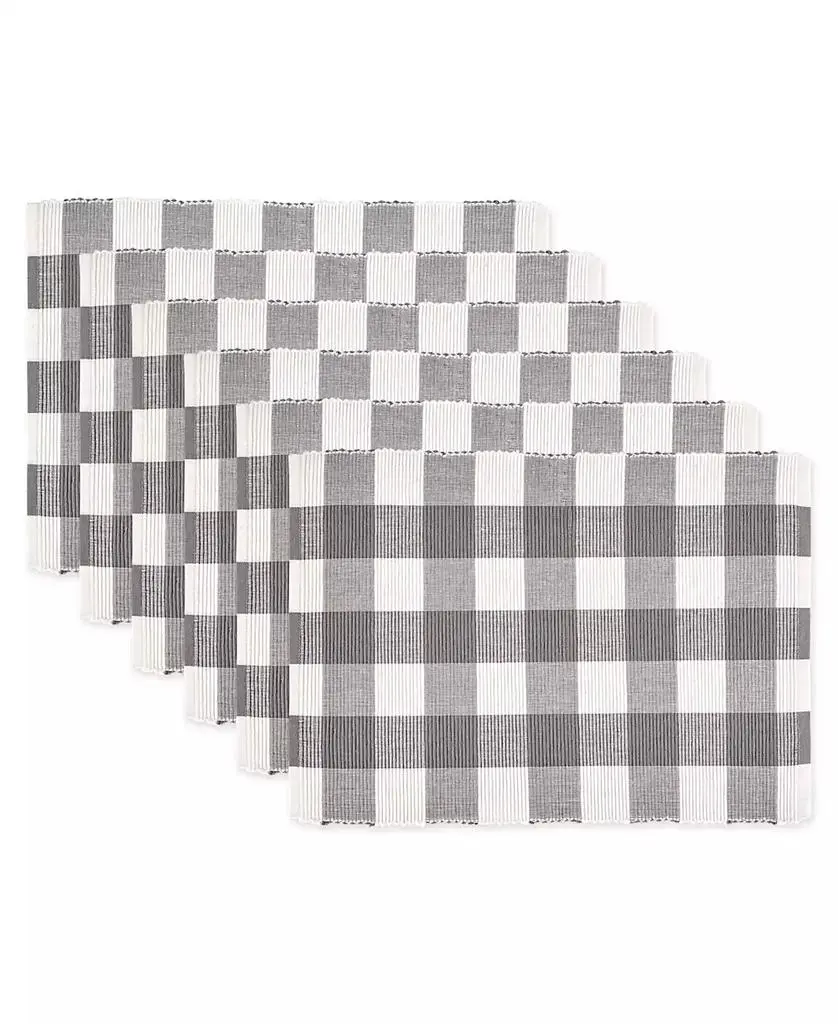 Design Imports Buffalo Check Ribbed Placemat, Set of 6