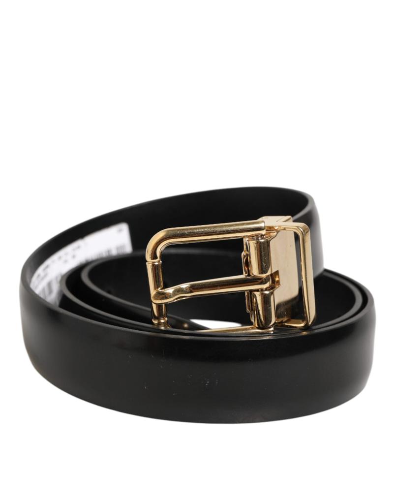 Dolce 
Gabbana Dolce 
Gabbana Black Classic Leather Gold-Tone Buckle Belt