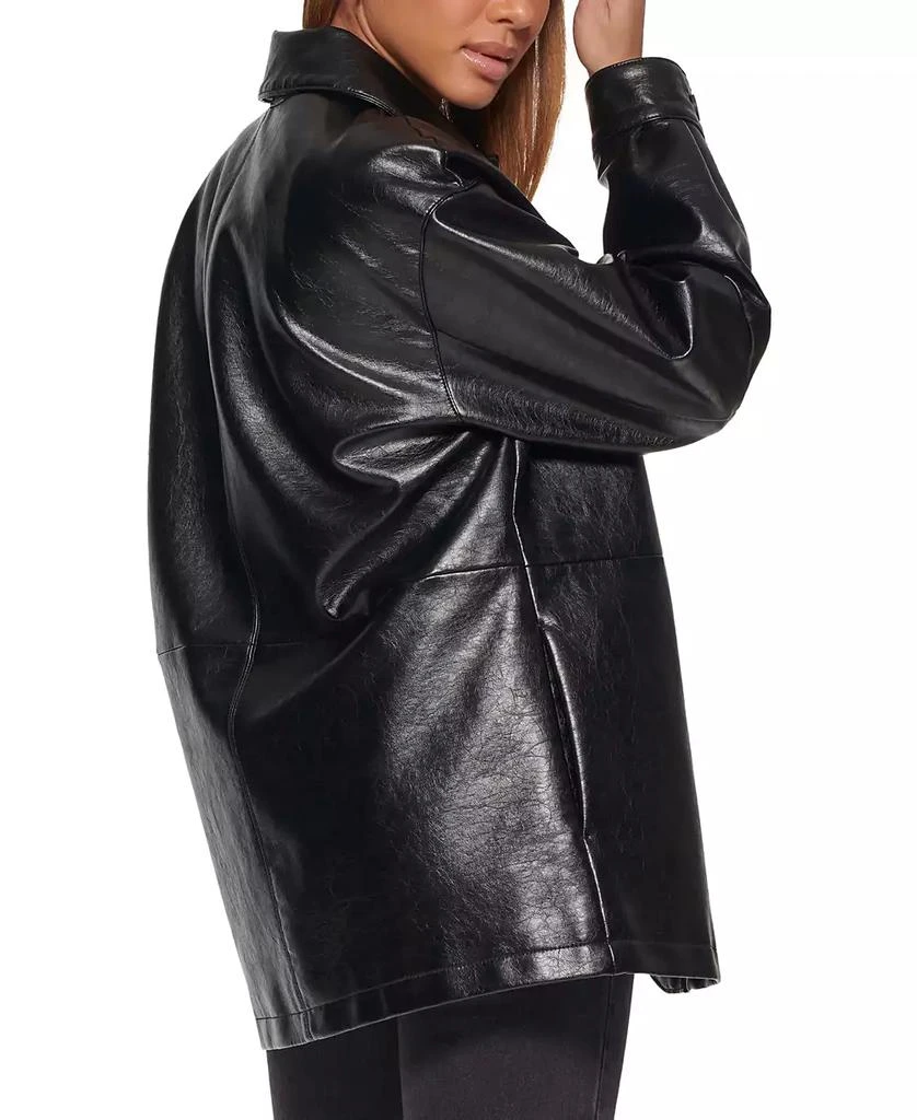 Levi's Women's Faux Leather Relaxed Vintage Look Blazer 2