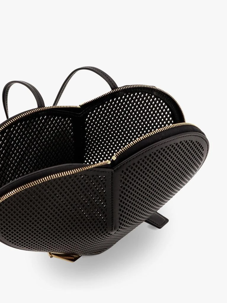 Alaia Le coeur shoulder bag in leather with fishnet motif 5