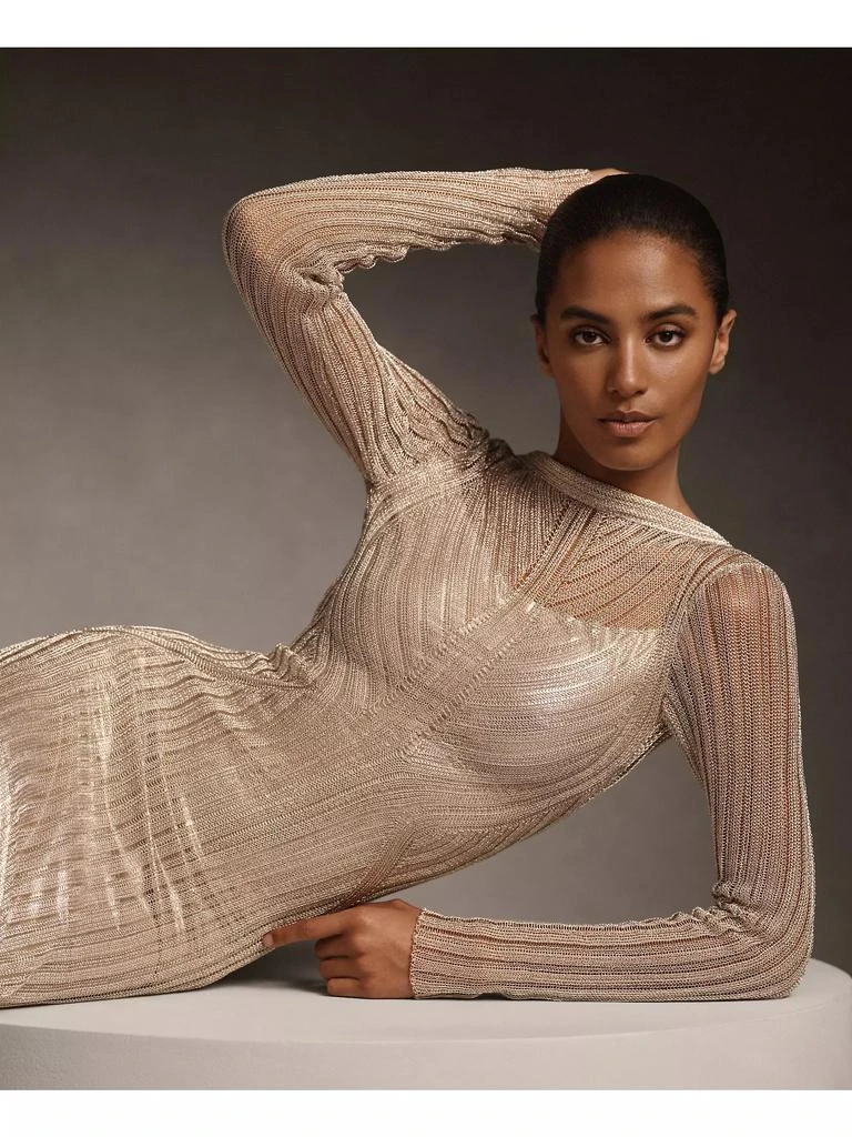Ralph Lauren Metallic Knit Gown 7