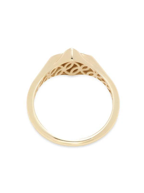 Saks Fifth Avenue 14K Yellow Gold Star Signet Ring 3