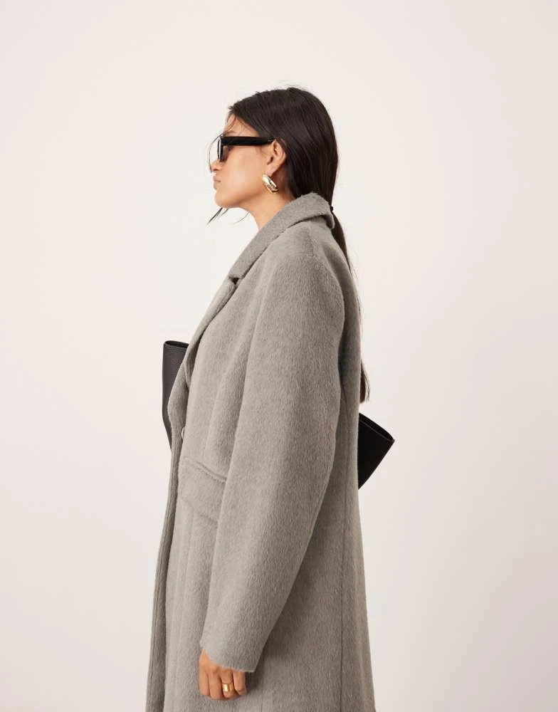 ASOS ASOS EDITION tailored clean oversized maxi coat in pale grey 2